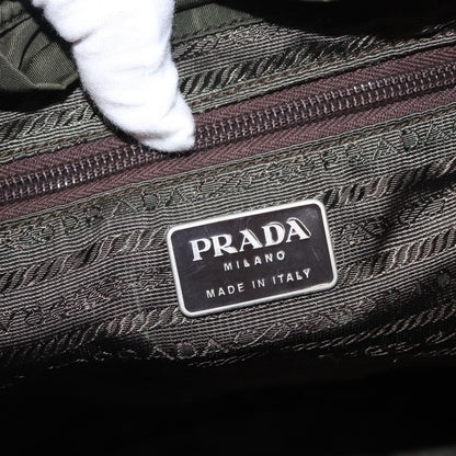 Prada Double Front Pocket Backpack Tessuto, Khaki, Nylon, Backpack