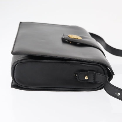 Celine Vintage Shoulder Bag Leather, BLACK, LEATHER, Shoulder bag