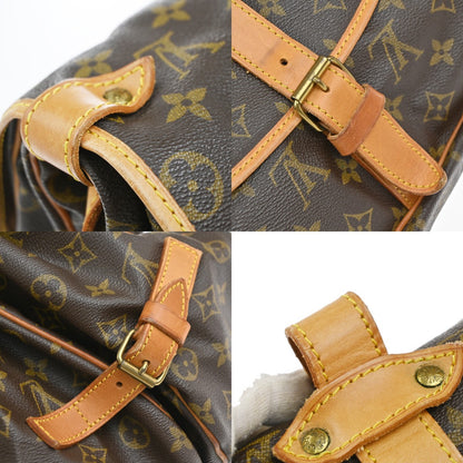 Louis Vuitton Saumur Handbag Monogram Canvas, BROWN, CANVAS, Shoulder bag