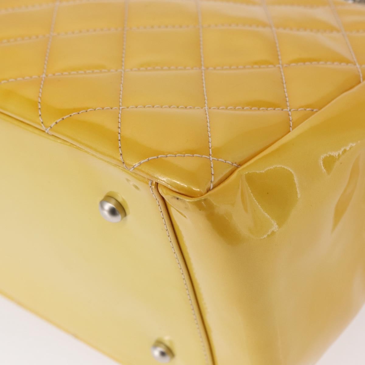 Chanel Vintage Petite Timeless Tote Quilted Patent, YELLOW, PATENT_LEATHER, Tote bag