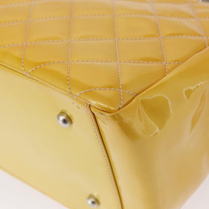 Chanel Vintage Petite Timeless Tote Quilted Patent, YELLOW, PATENT_LEATHER, Tote bag