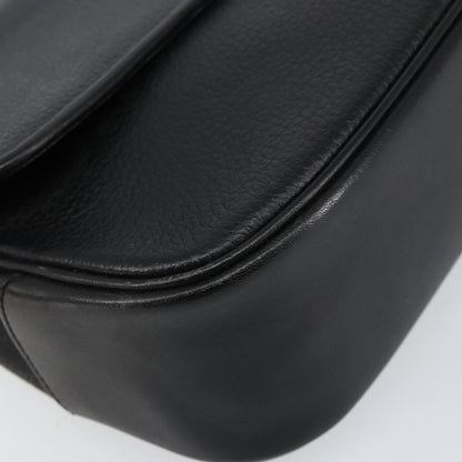 Burberry Vintage Handbag Leather, BLACK, LEATHER, Handbag