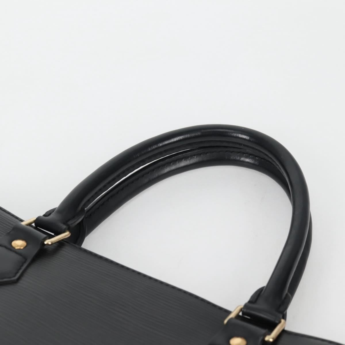 Louis Vuitton Sac Plat Bag Epi Leather, BLACK, LEATHER, Handbag