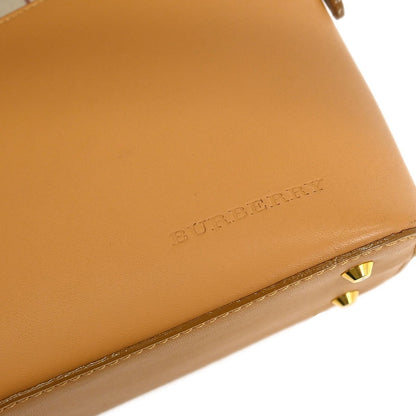 Burberry Vintage Shoulder Bag Leather, BEIGE, LEATHER, Shoulder bag