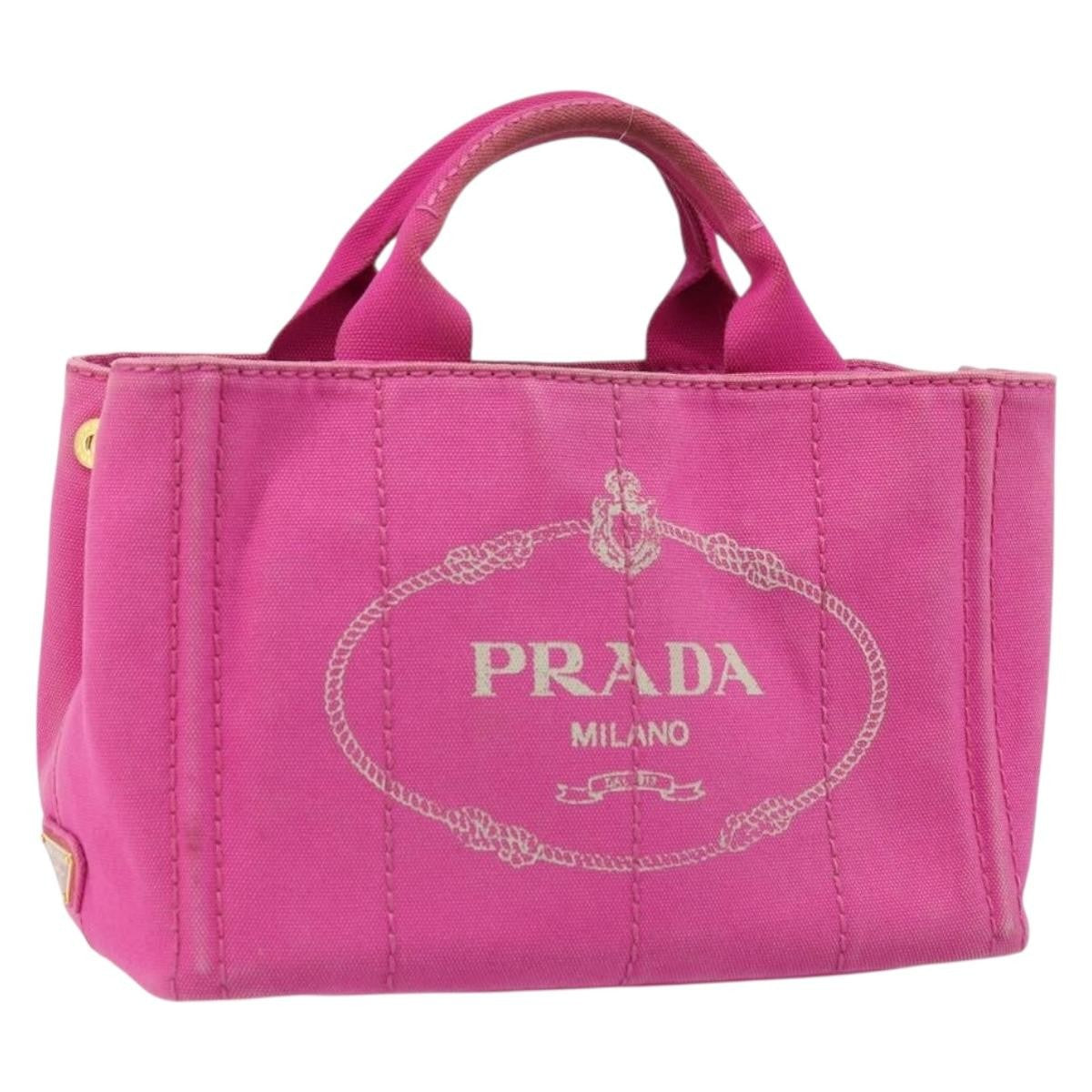Prada Canapa Tote Canvas, Pink, Canvas, Tote Bag