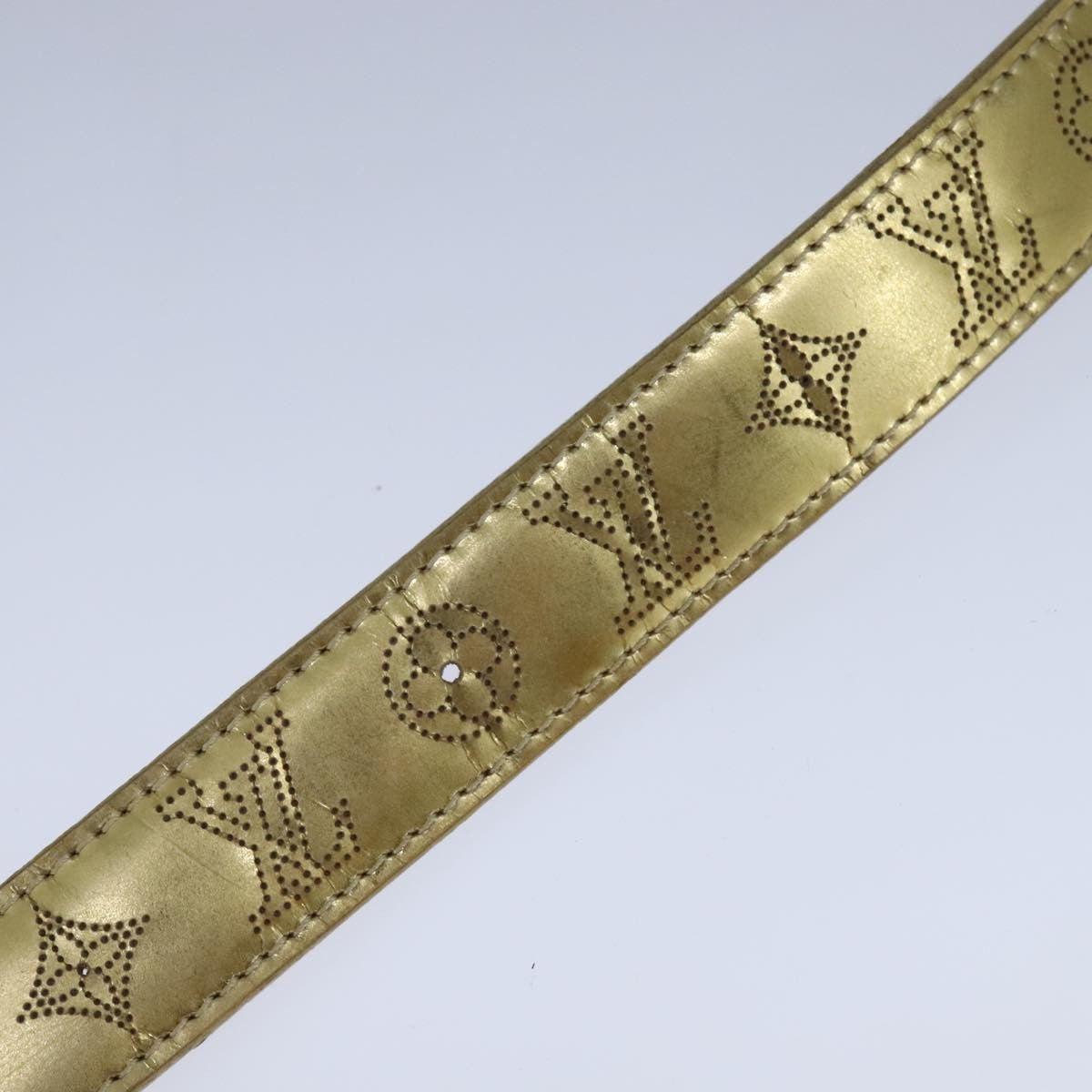 Louis Vuitton Buckle Belt Mahina Leather, GOLD, LEATHER, Belts