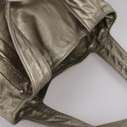 Salvatore Ferragamo Gancini Shoulder Bag Leather, GOLD, LEATHER, Shoulder bag