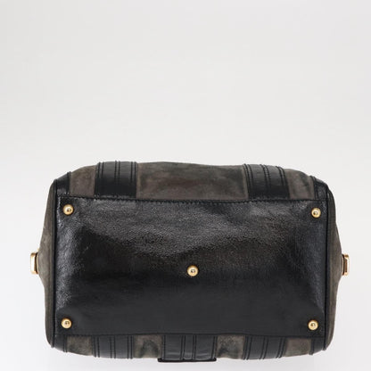 Gucci Aviatrix Satchel Suede, BLACK, SUEDE, Handbag