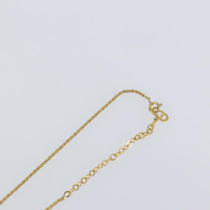 Christian Dior CD Round Pendant Necklace Metal, Gold, Metal, Necklace