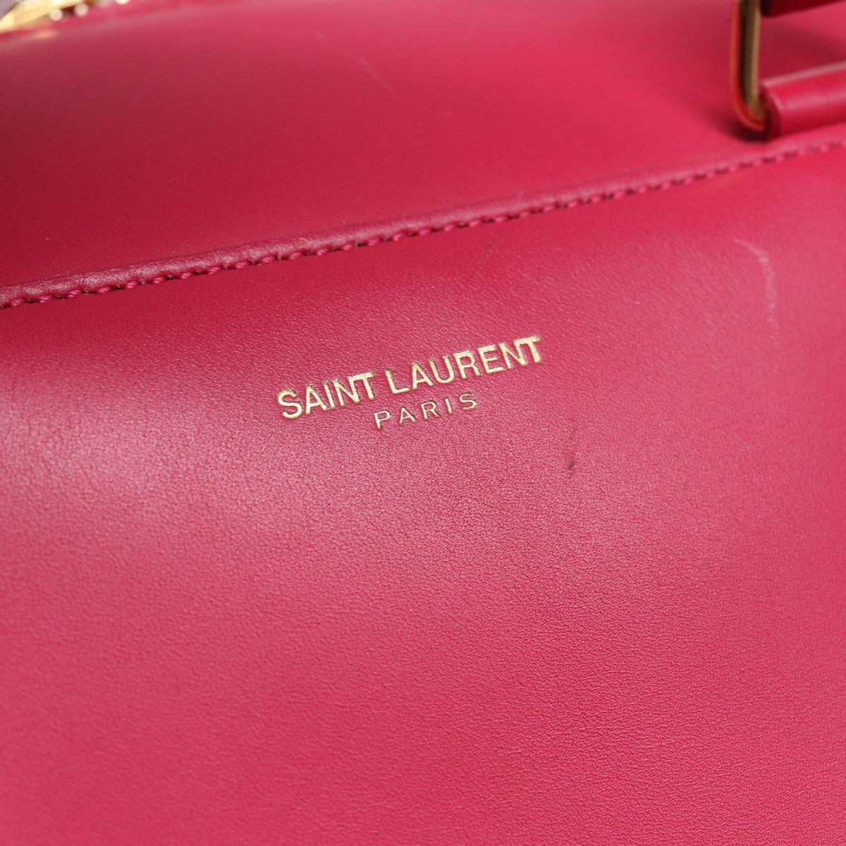 Saint Laurent Classic Baby Duffle Bag Leather, RED, LEATHER, Travel bag
