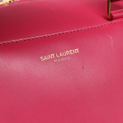 Saint Laurent Classic Baby Duffle Bag Leather, RED, LEATHER, Travel bag