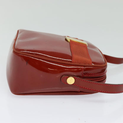 Salvatore Ferragamo Vala Shoulder Bag Patent Leather, RED, PATENT_LEATHER, Shoulder bag