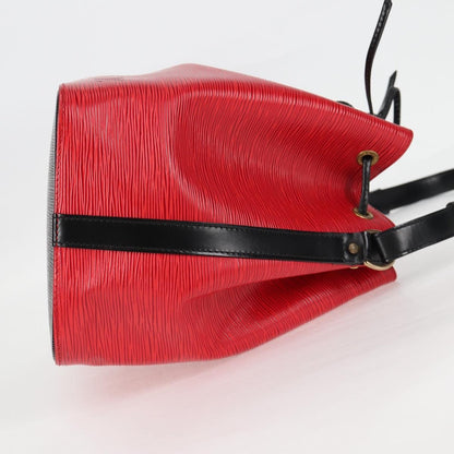 Louis Vuitton Bicolor Petit Noe Handbag Epi Leather, RED, LEATHER, Shoulder bag