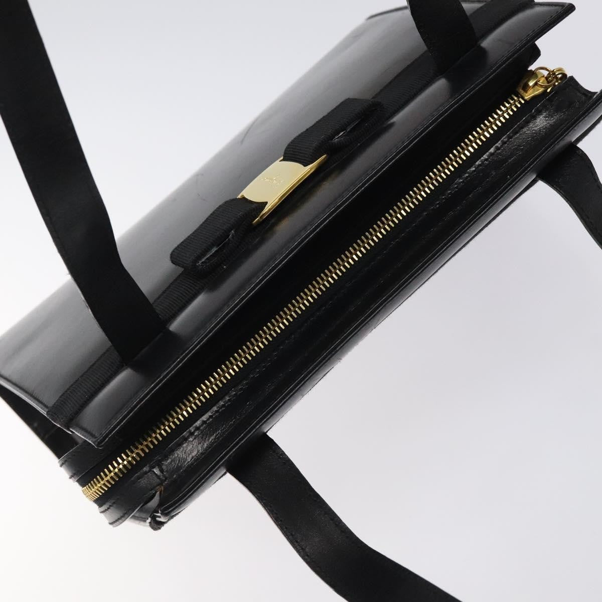 Salvatore Ferragamo Vala Shoulder Bag Leather, BLACK, LEATHER, Shoulder bag