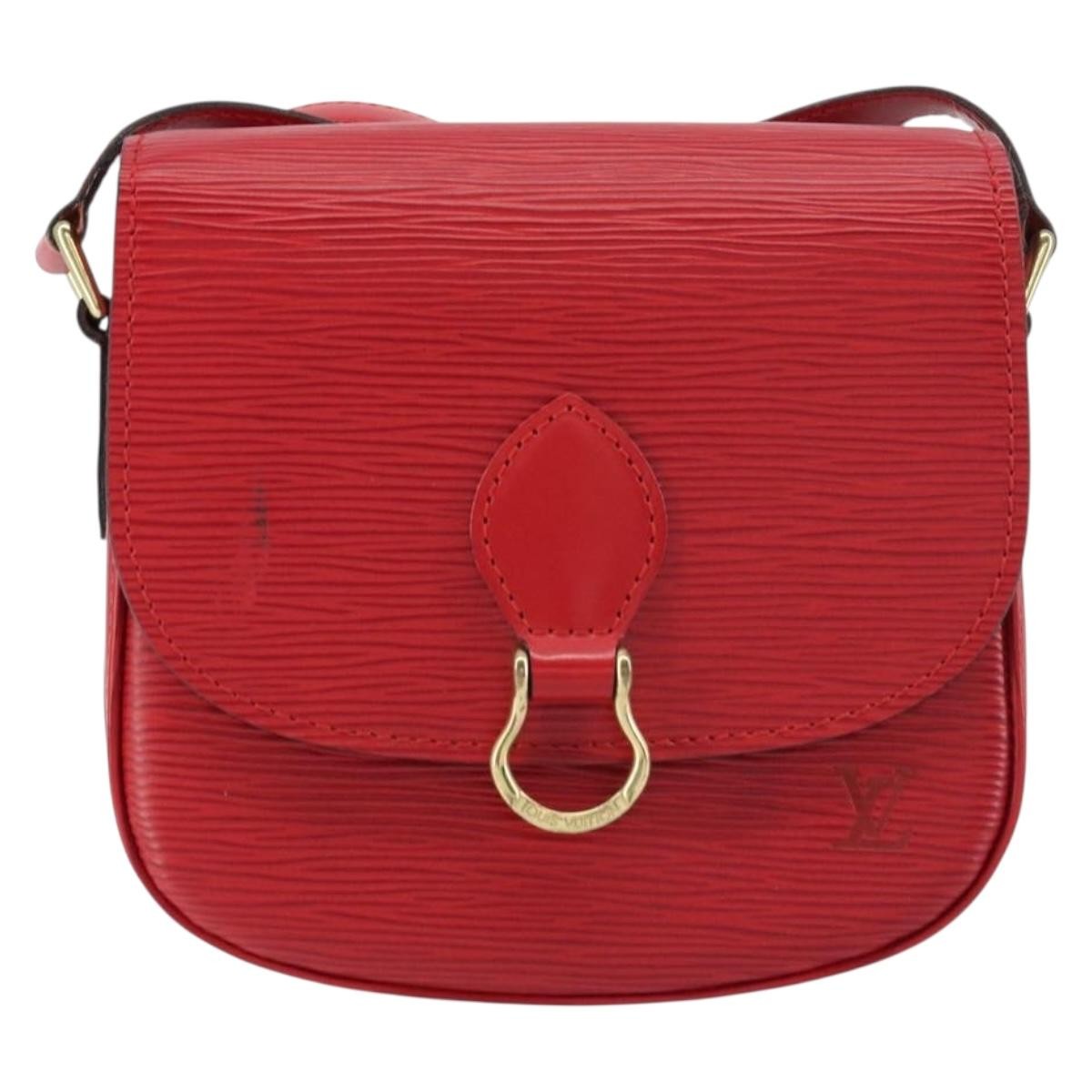Louis Vuitton Saint Cloud Handbag Epi Leather, RED, LEATHER, Shoulder bag
