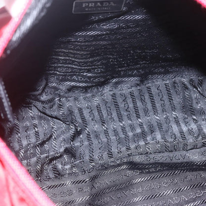 Prada Zip Buckle Messenger Bag Tessuto, Red, Nylon, Shoulder Bag