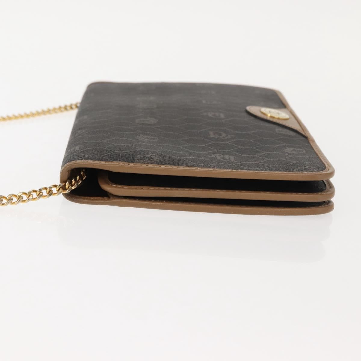 Christian Dior Vintage Honeycomb chain Canvas, BLACK, CANVAS, Shoulder bag