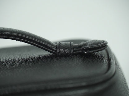 Chanel Vanity pouch Leather, BLACK, LEATHER, Toiletry Case