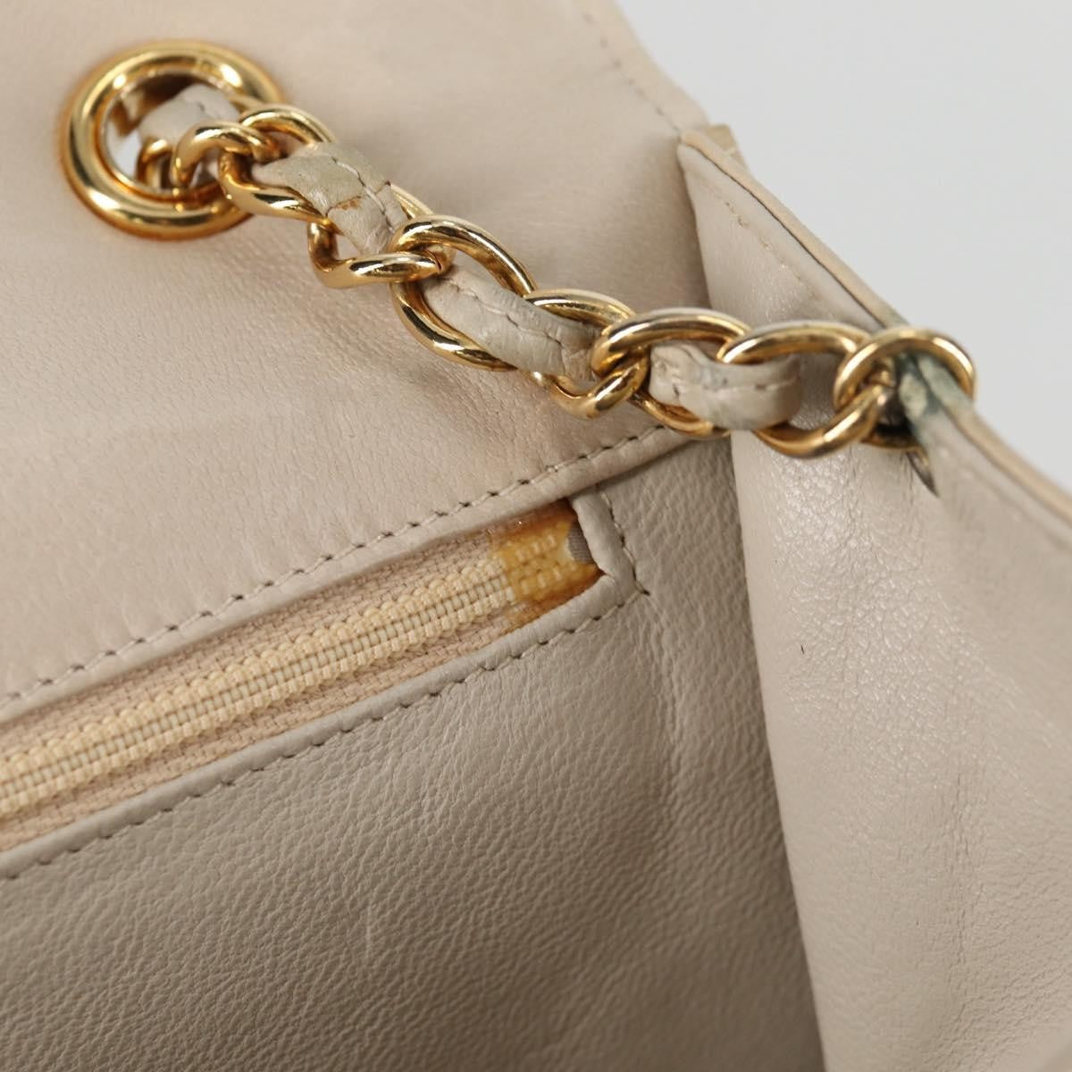 Chanel Vintage Tassel Flap Bag Quilted Lambskin, GOLD, LAMB_SKIN, Handbag