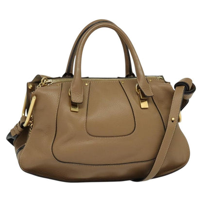 Chloe Hailey Bag Leather, BEIGE, LEATHER, Handbag