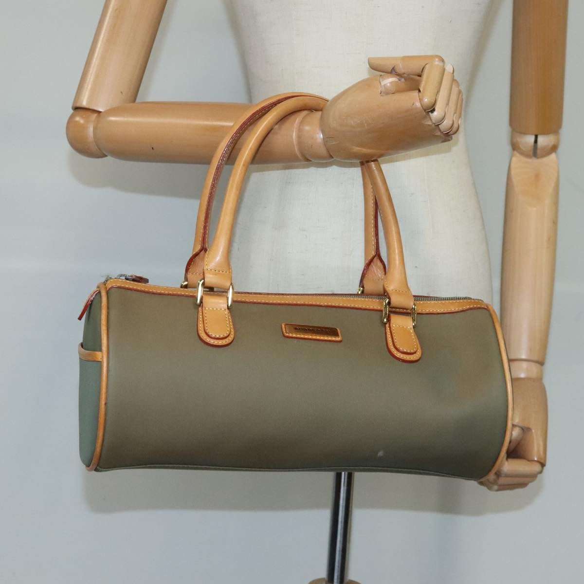 Burberry Vintage Handbag Nylon, KHAKI, NYLON, Handbag