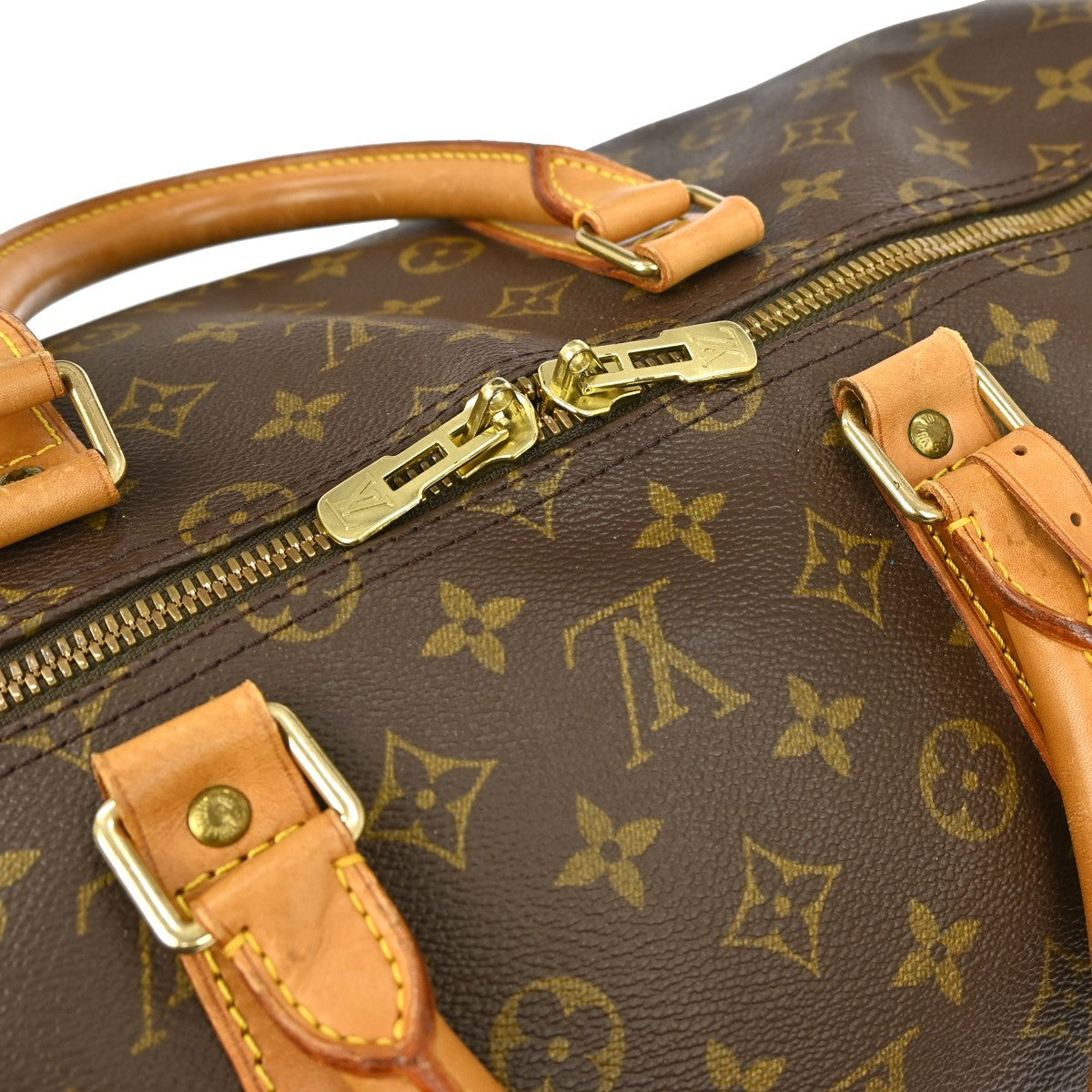Louis Vuitton Keepall Bandouliere Bag Monogram Canvas, BROWN, CANVAS, Travel bag