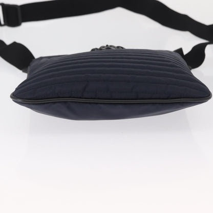 Versace Vintage Shoulder Bag Nylon, Navy, Nylon, Shoulder Bag