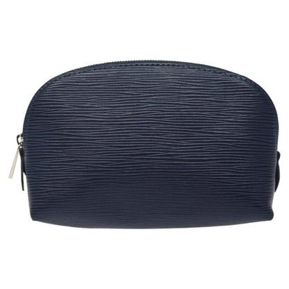 Louis Vuitton Cosmetic Pouch Epi Leather, BLUE, LEATHER, Toiletry Case