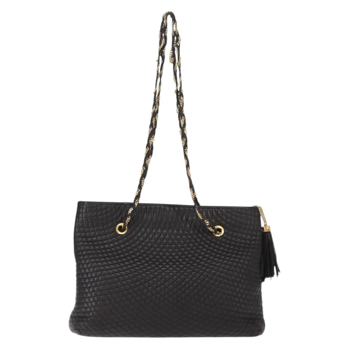 Bally Vintage Shoulder Bag Leather, BLACK, LEATHER, Shoulder bag