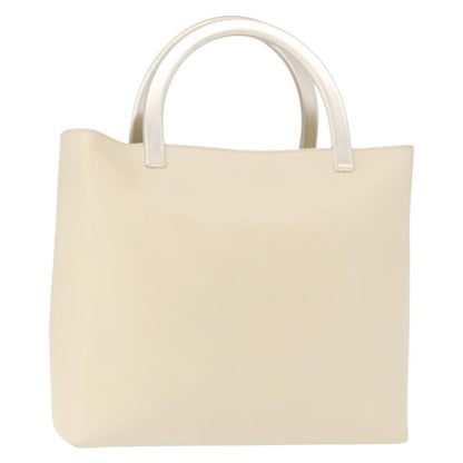 Prada Vintage Tote Leather, WHITE, LEATHER, Handbag