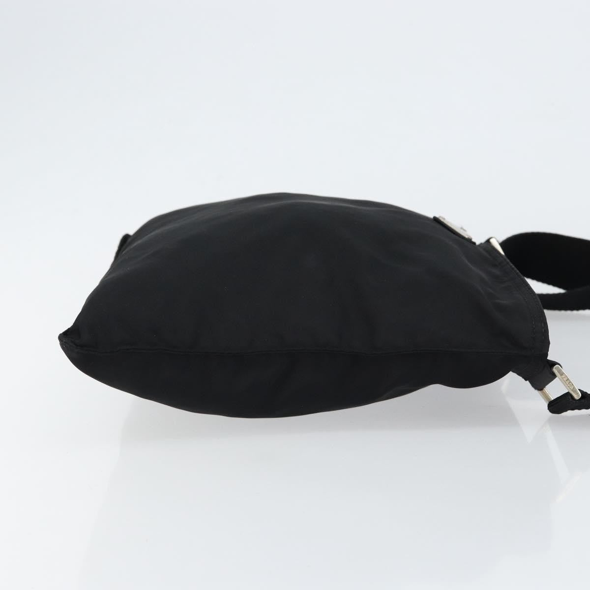 Prada Flat Messenger Bag Tessuto, BLACK, NYLON, Shoulder bag