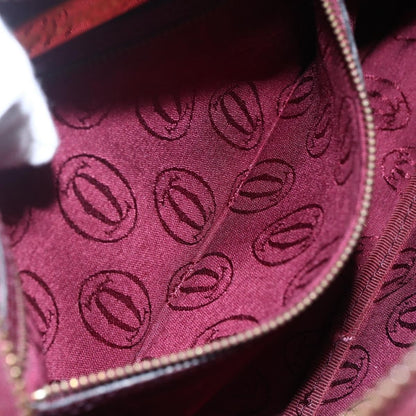 cartier Must de Cartier Shoulder Bag Leather, BURGUNDY, LEATHER, Shoulder bag