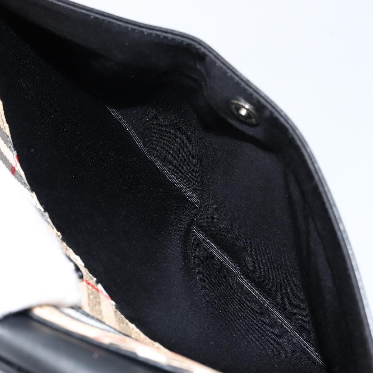 Burberry Nova check Shoulder bag Leather, BLACK, LEATHER, Shoulder bag