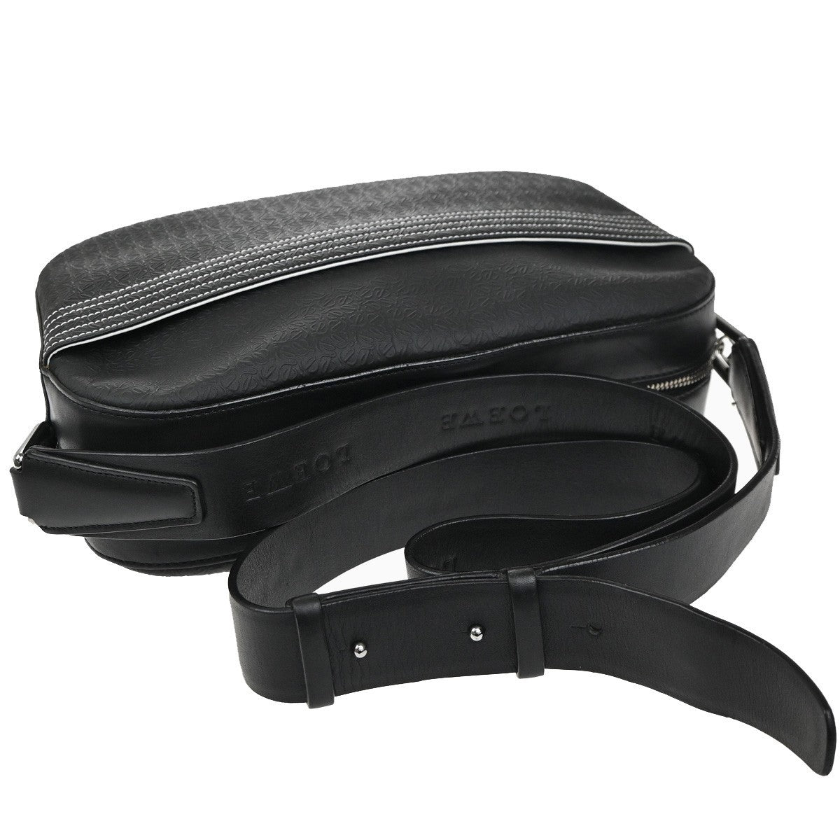 Loewe Anagram Shoulder Bag Leather, BLACK, PVC, Shoulder bag