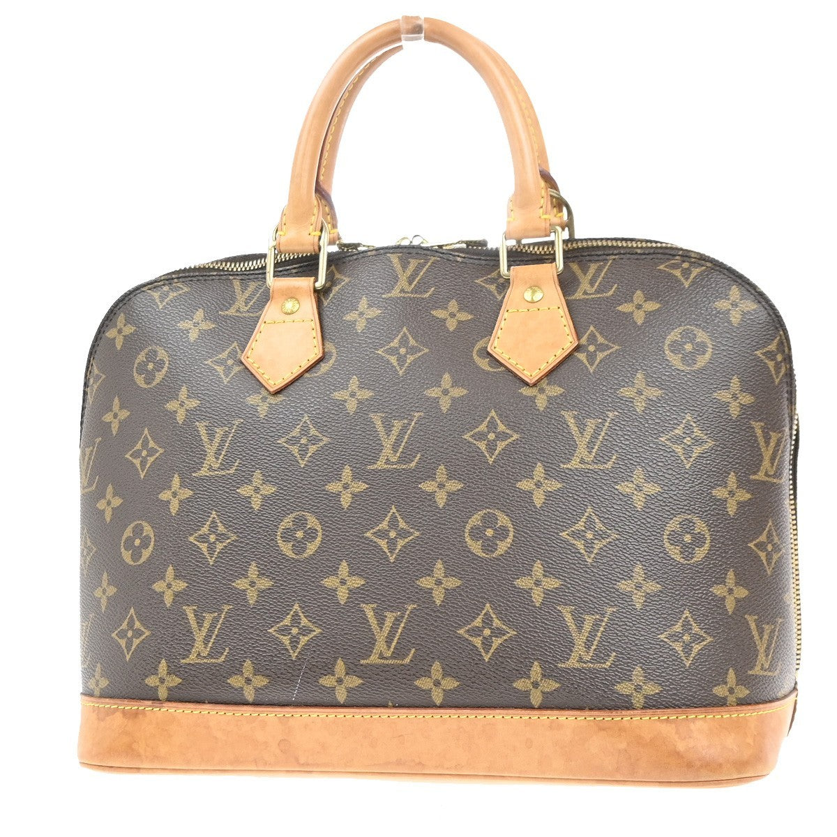 Louis Vuitton Alma Handbag Monogram Canvas, BROWN, CANVAS, Handbag