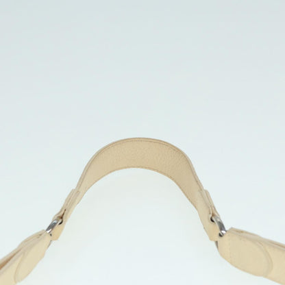 Salvatore Ferragamo Gancini Shoulder Bag Leather, WHITE, LEATHER, Shoulder bag