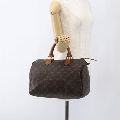 Louis Vuitton Speedy Handbag Monogram Canvas, BROWN, CANVAS, Handbag