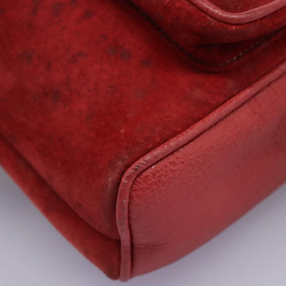 Gucci Gucci bamboo backpack daim, Red, Suede, Backpack
