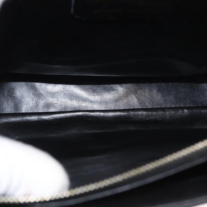Salvatore Ferragamo Gancini Shoulder Bag Leather, BLACK, LEATHER, Shoulder bag