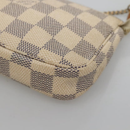 Louis Vuitton Pochette Accessoires Damier, WHITE, CANVAS, Clutche & pouche