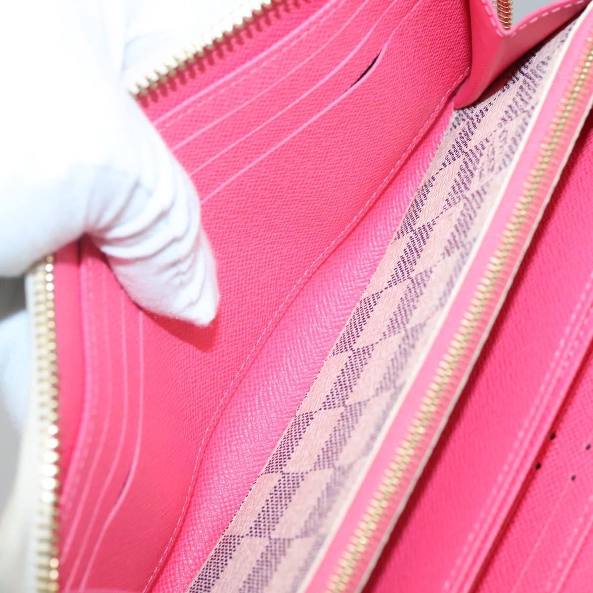 Louis Vuitton Porte-Monnaie Zippy Wallet Damier Azur Vivienne, WHITE, CANVAS, Wallets