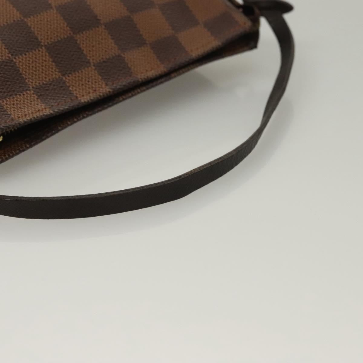 Louis Vuitton Trousse Make Up Bag Damier, BROWN, CANVAS, Clutche & pouche