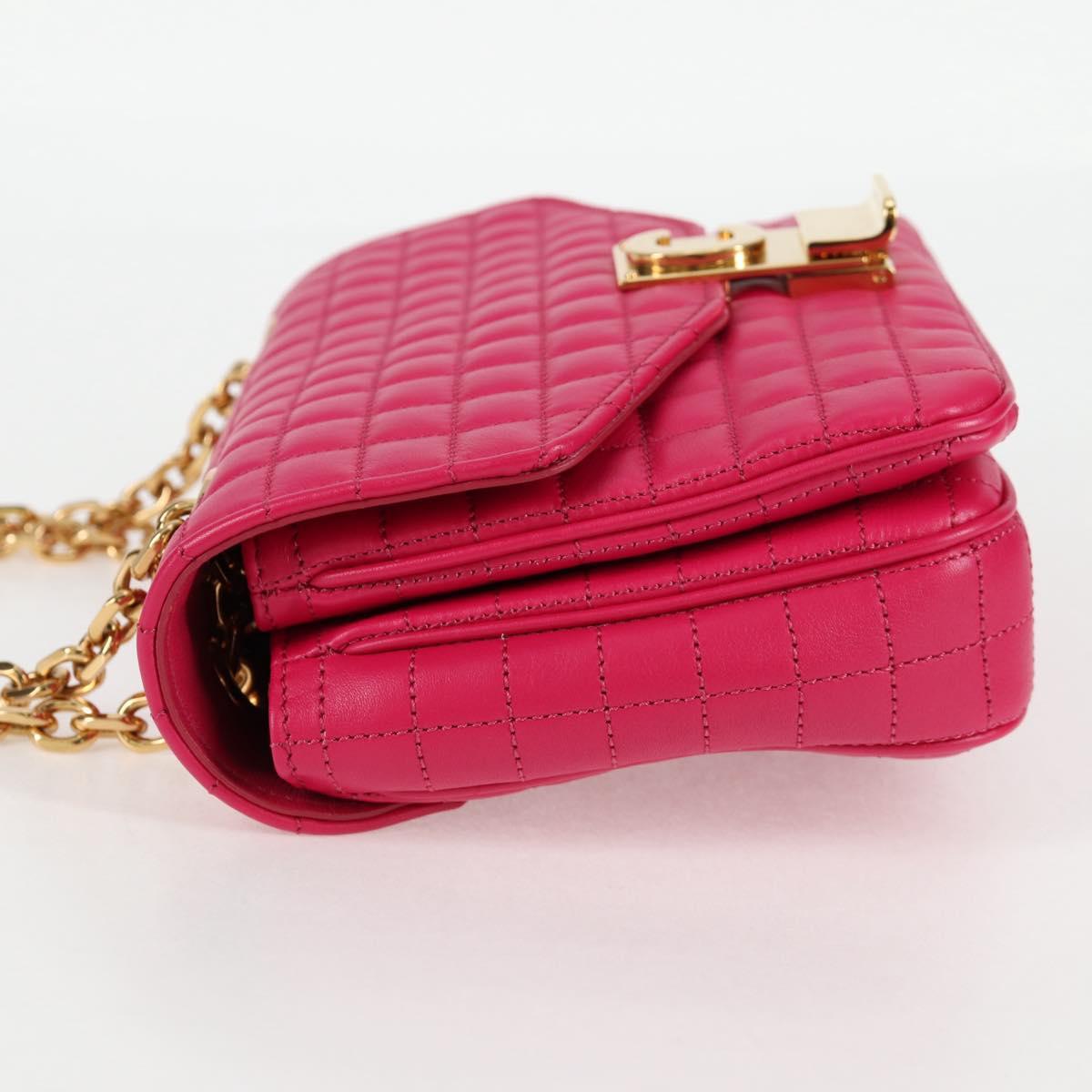 Celine C Bag Quilted Leather, PINK, LEATHER, Handbag