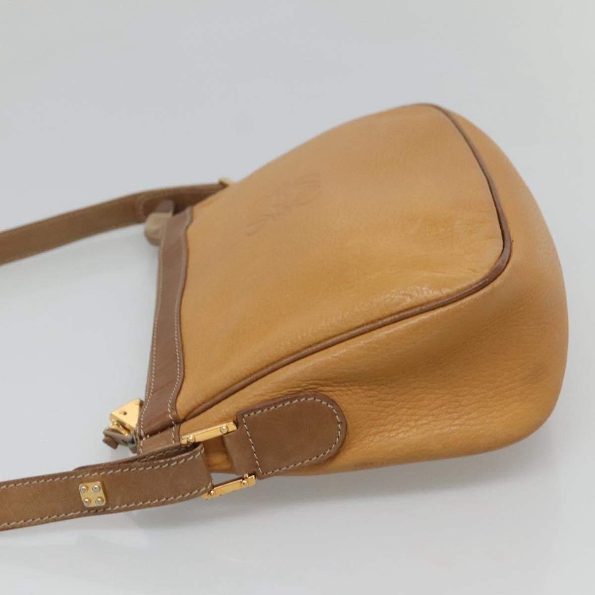 Loewe Anagram Shoulder Bag Leather, YELLOW, LEATHER, Shoulder bag