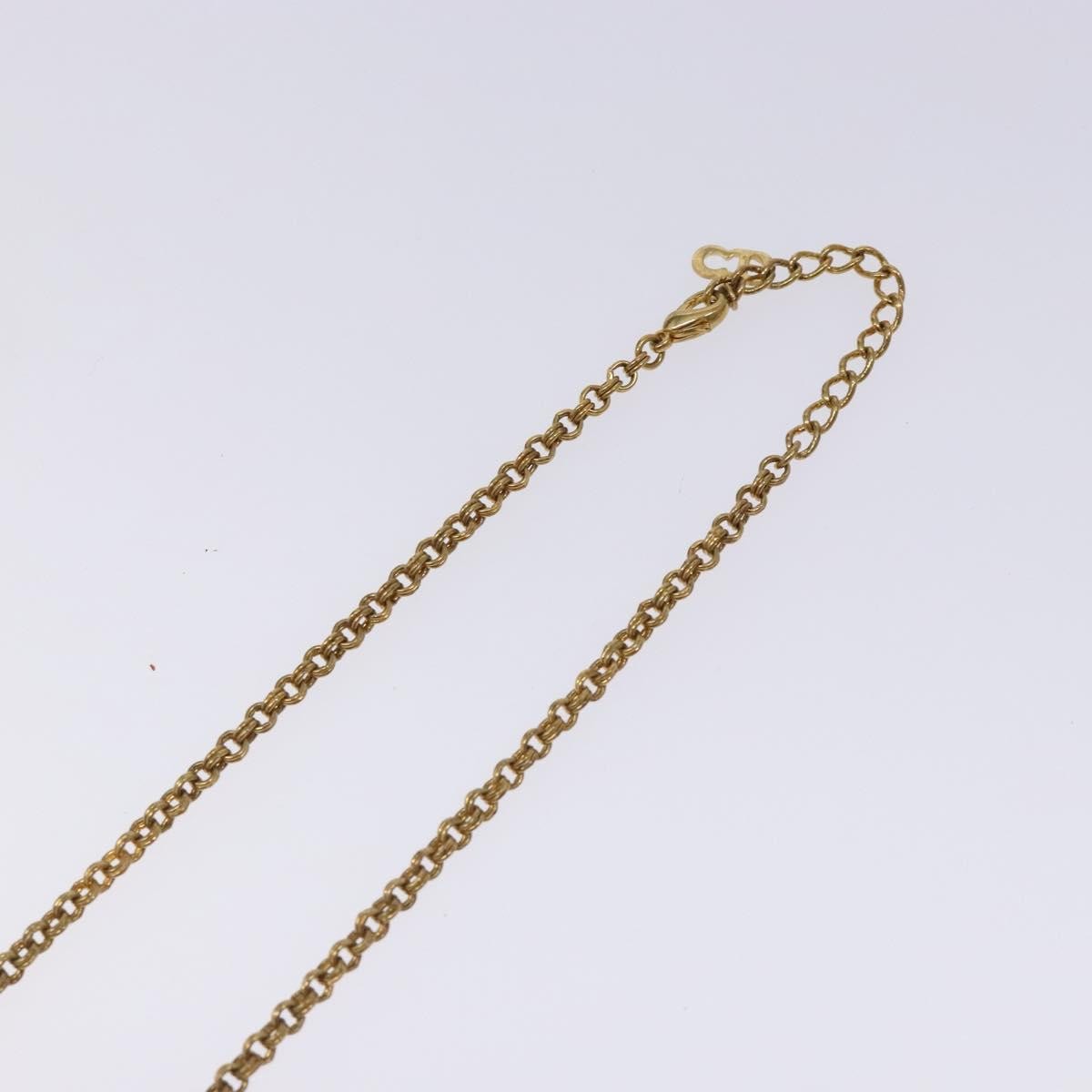Christian Dior CD Pendant Necklace Metal, GOLD, METAL, Necklace