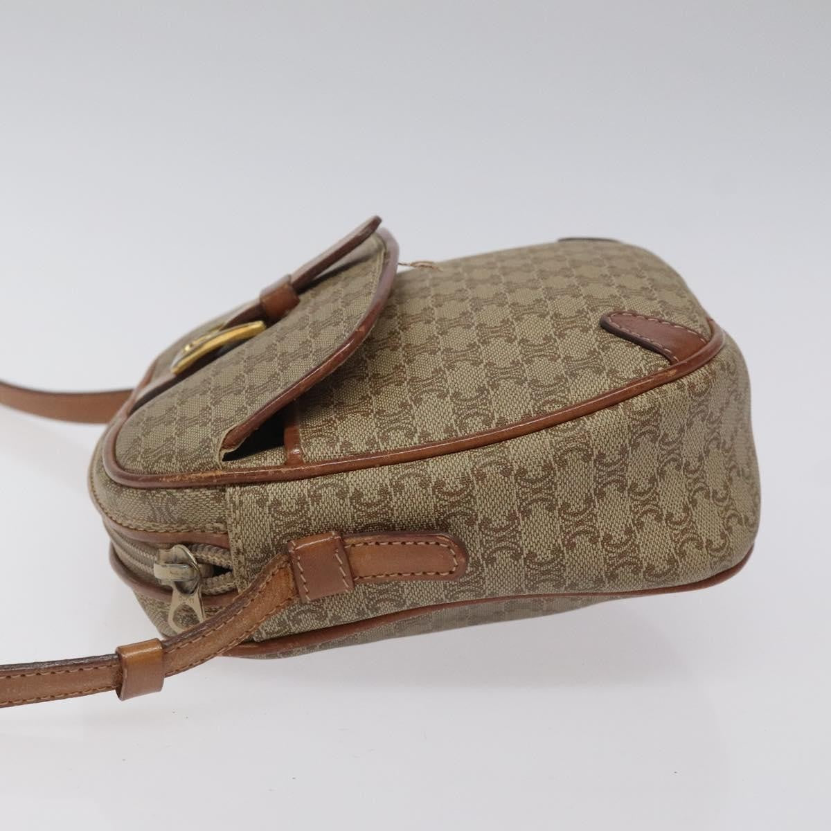 Celine Macadam Shoulder Bag PVC Leather, BEIGE, CANVAS, Shoulder bag