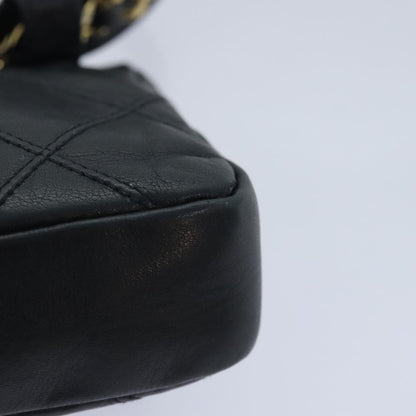 Chanel Vintage Flap Waist Bag Leather, BLACK, LEATHER, Clutche & pouche