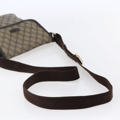 Gucci Flap Messenger GG Coated Canvas, BEIGE, CANVAS, Shoulder bag