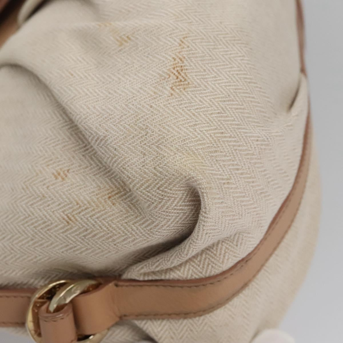 Bvlgari Chandra Hobo Canvas and Leather, BEIGE, CANVAS, Handbag