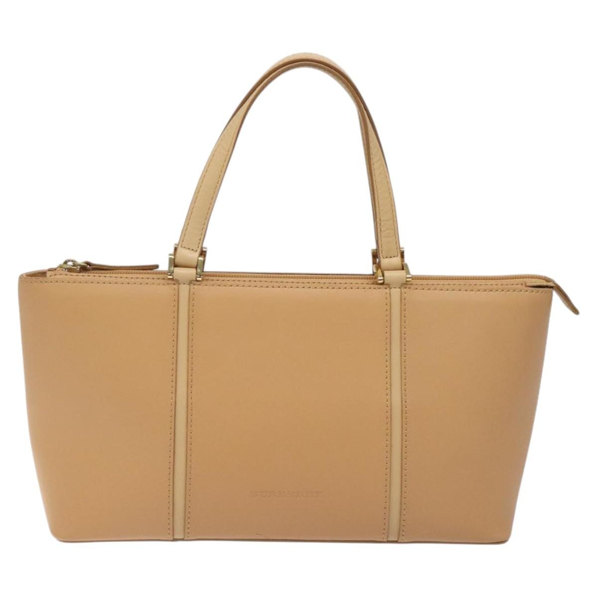 Burberry Vintage Handbag Leather, BEIGE, LEATHER, Handbag